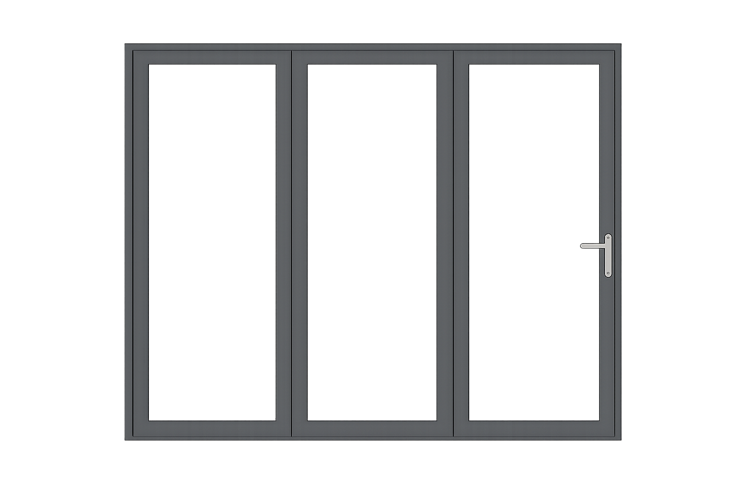 black-powder-coated Bifold Door